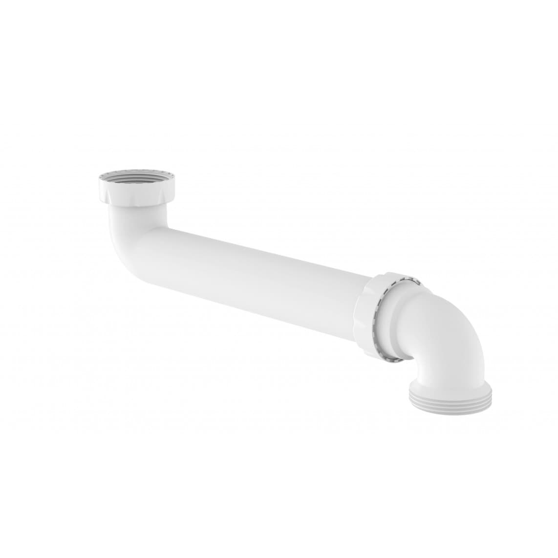 98833848 KS coude d’évacuation gain de place pour évier, blanc, 1 1/2" F x 290 mm x 1 1/2" M