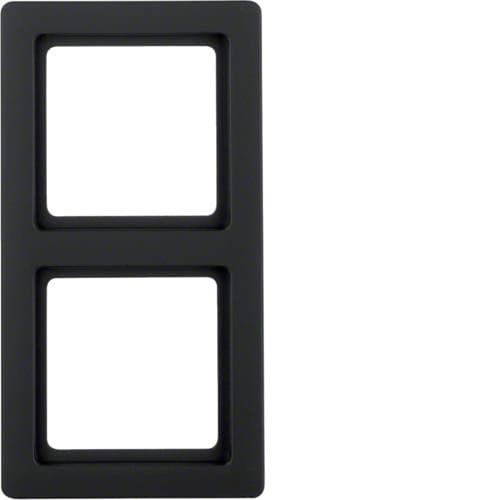 Plaque de recouvrement 2 postes Berker Q.1 Anthracite, Velours