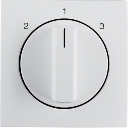 Enjoliveur avec bouton rotatif pour interrupteur 3 paliers sans position 0 S.1 / B.3 / B.7 Blanc p