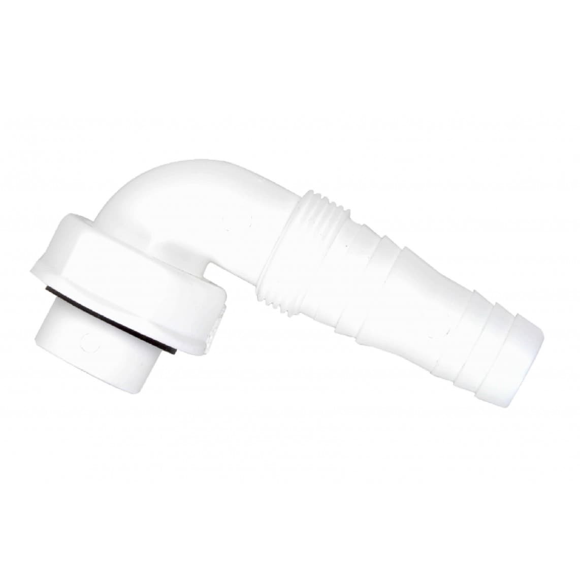 98839320 KS Raccordement de l'appareil 90°, blanc, 1" F x 3/4"T, pour siphon encastré pour machine à laver