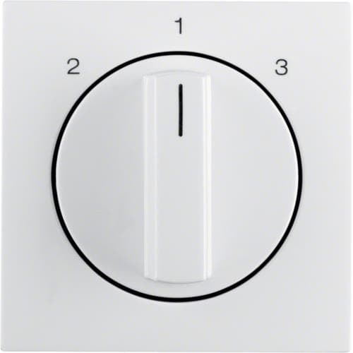 Enjoliveur avec bouton rotatif pour interrupteur 3 paliers sans position 0 S.1 / B.3 / B.7 Blanc p