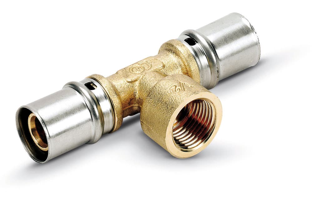 SYSTEMPEX Té tube alu raccord à sertir 40-5/4"F 40