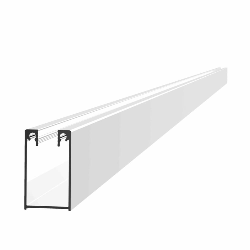 Van Marcke Walk In profil mural 2000mm pour verre 8mm blanc mat