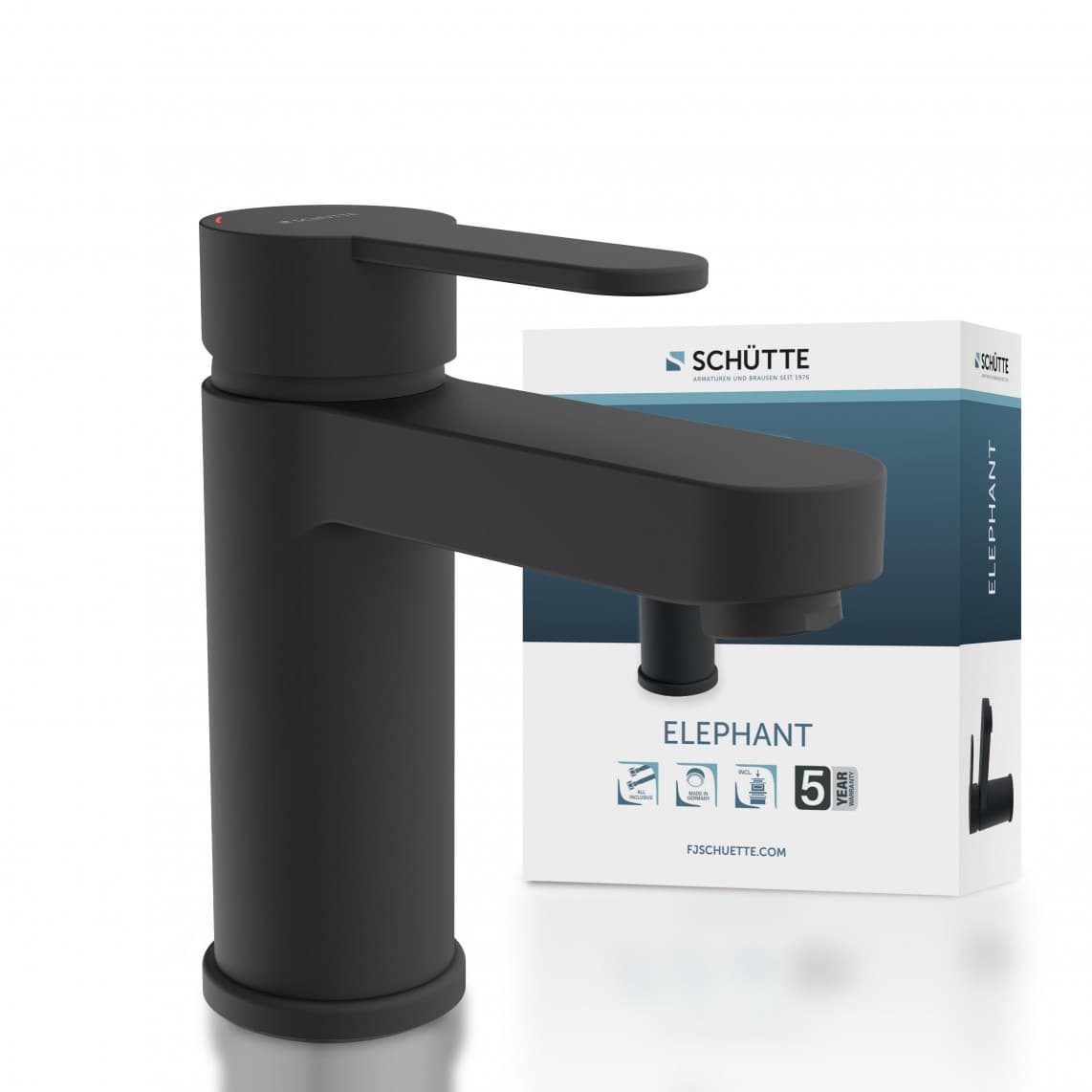 34216 ELEPHANT Mitigeur lavabo, noir mat