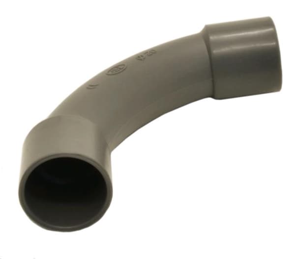 Coude 25mm pour conduite rigide en PVC - Gris Fonçé Ral 7037