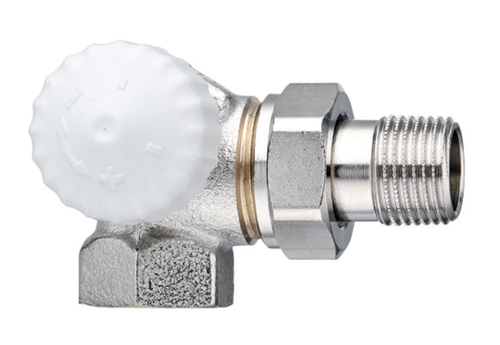 Heimeier V-Exact II robinet thermostatique double équerre gauche 1/2"F