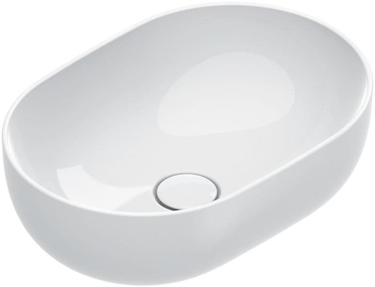 VASQUE A POSER SFERA CATALANO CATAGLAZE+ 50X35 H16 SANS TROP-PLEIN BLANC