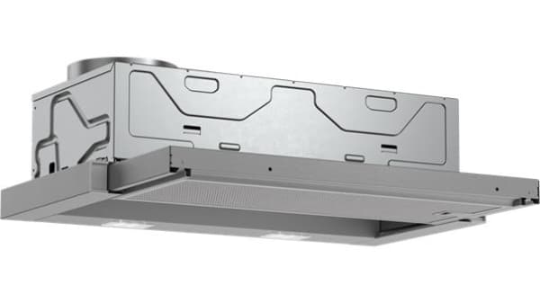 Hotte serie 2 télescopique 60cm, metalLook, 2 niveaux, 328m³ / h, 64dB, interrupteurs à bascule, 2 P