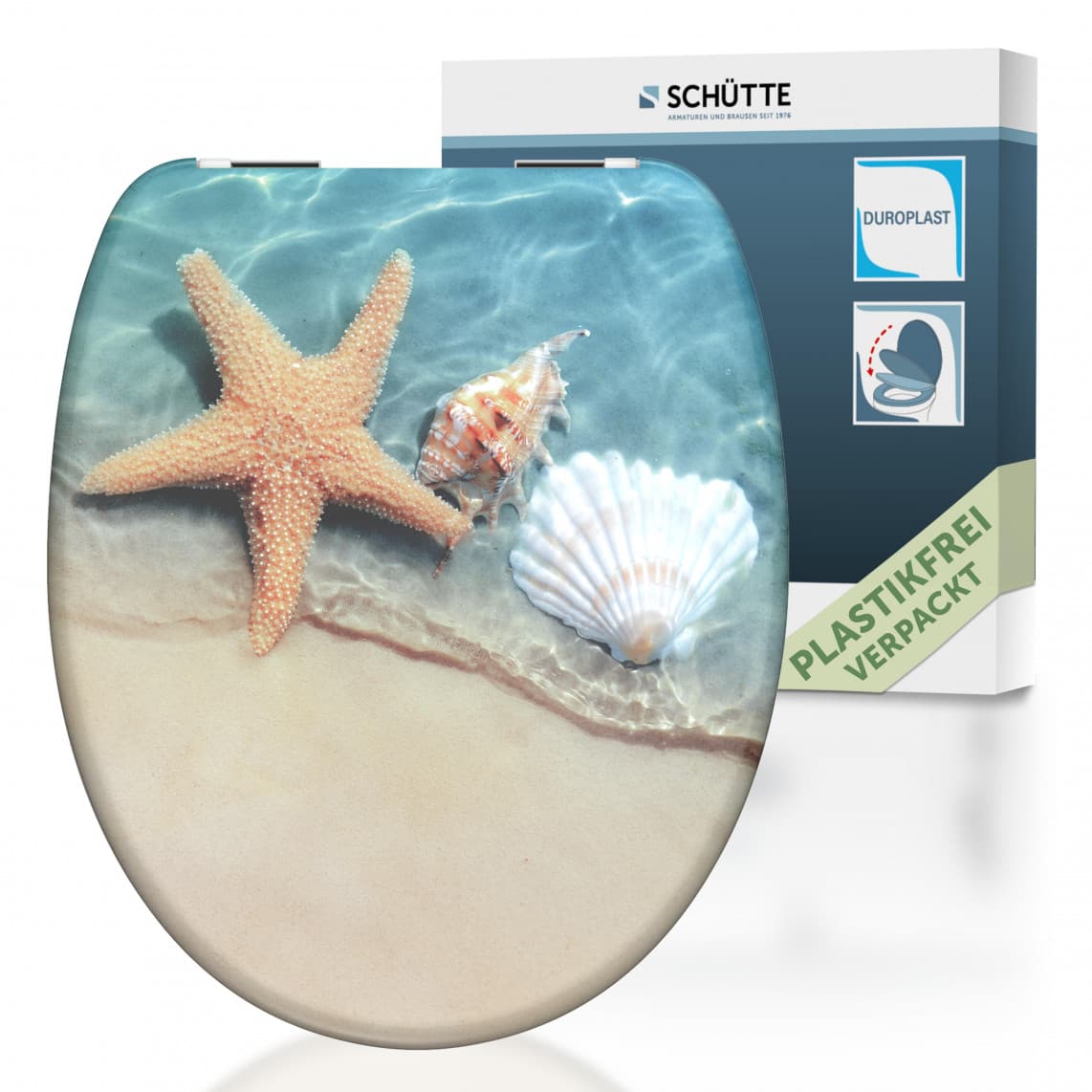 82196 abattant WC en Duroplast BEACH, avec frein de chute