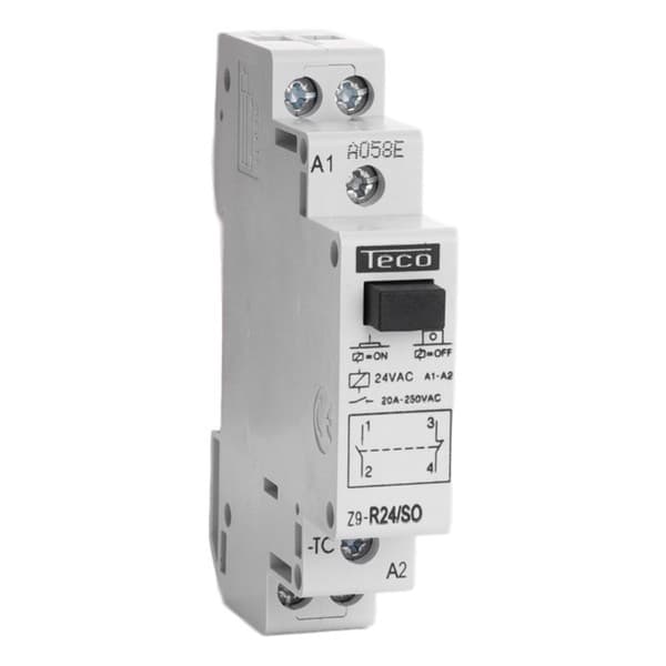 Relais d'installation 24Vac 20A 1 NO + 1 NF