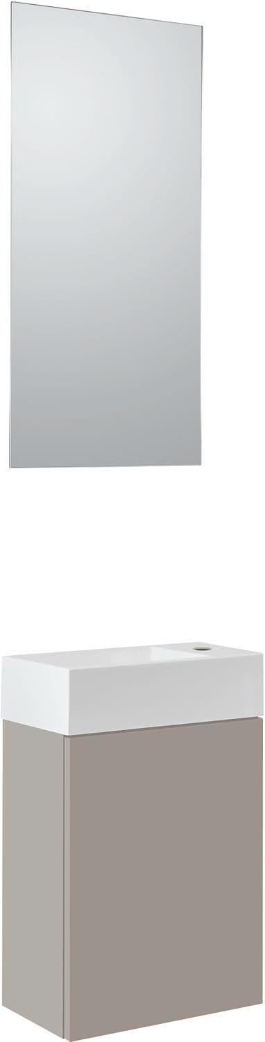 LAVE-MAINS PURO MINI 1 PORTE GRIS 40 SOLID MIROIR