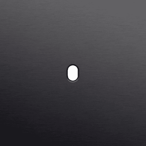 Plaque de recouvrement simple, pour des fonctions de commutation simple, couleur Niko Toggle alu black brushed