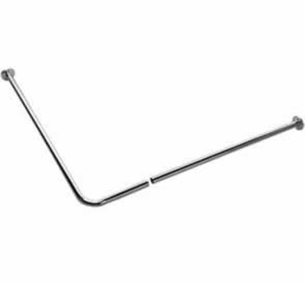Porte-rideau Forme L 800x800mm barre D25mm laiton chromé