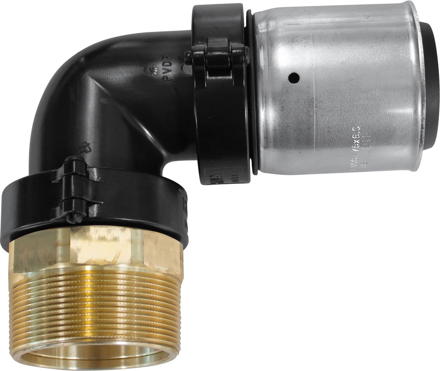COUDE A SERTIR SYNTHETIQUE HENCO 90° 75MM-2"1/2M