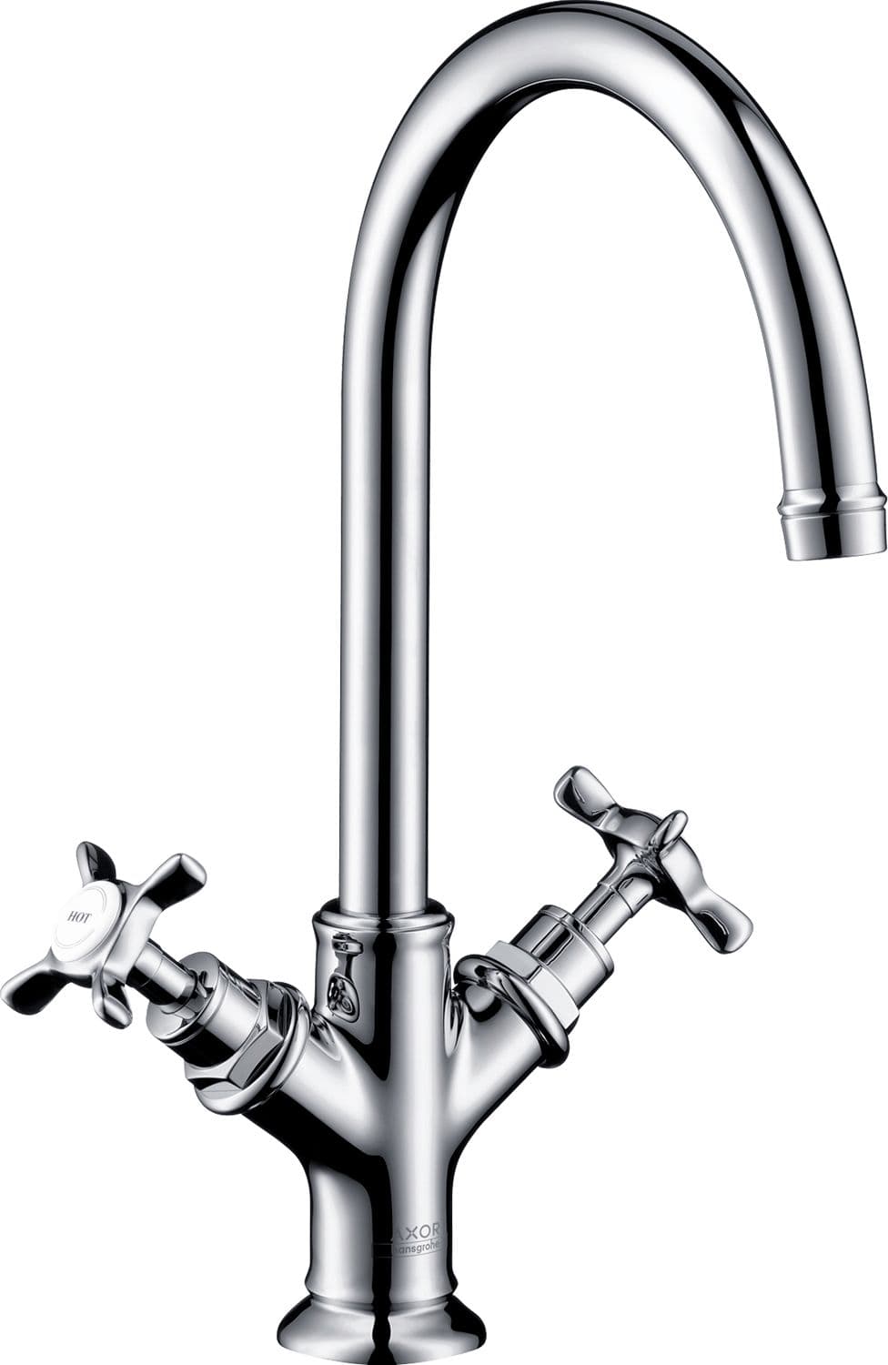 MELANGEUR LAVABO MONTREUX 210 AXOR VIDAGE AUTOMATIQUE NICKEL BROSSE