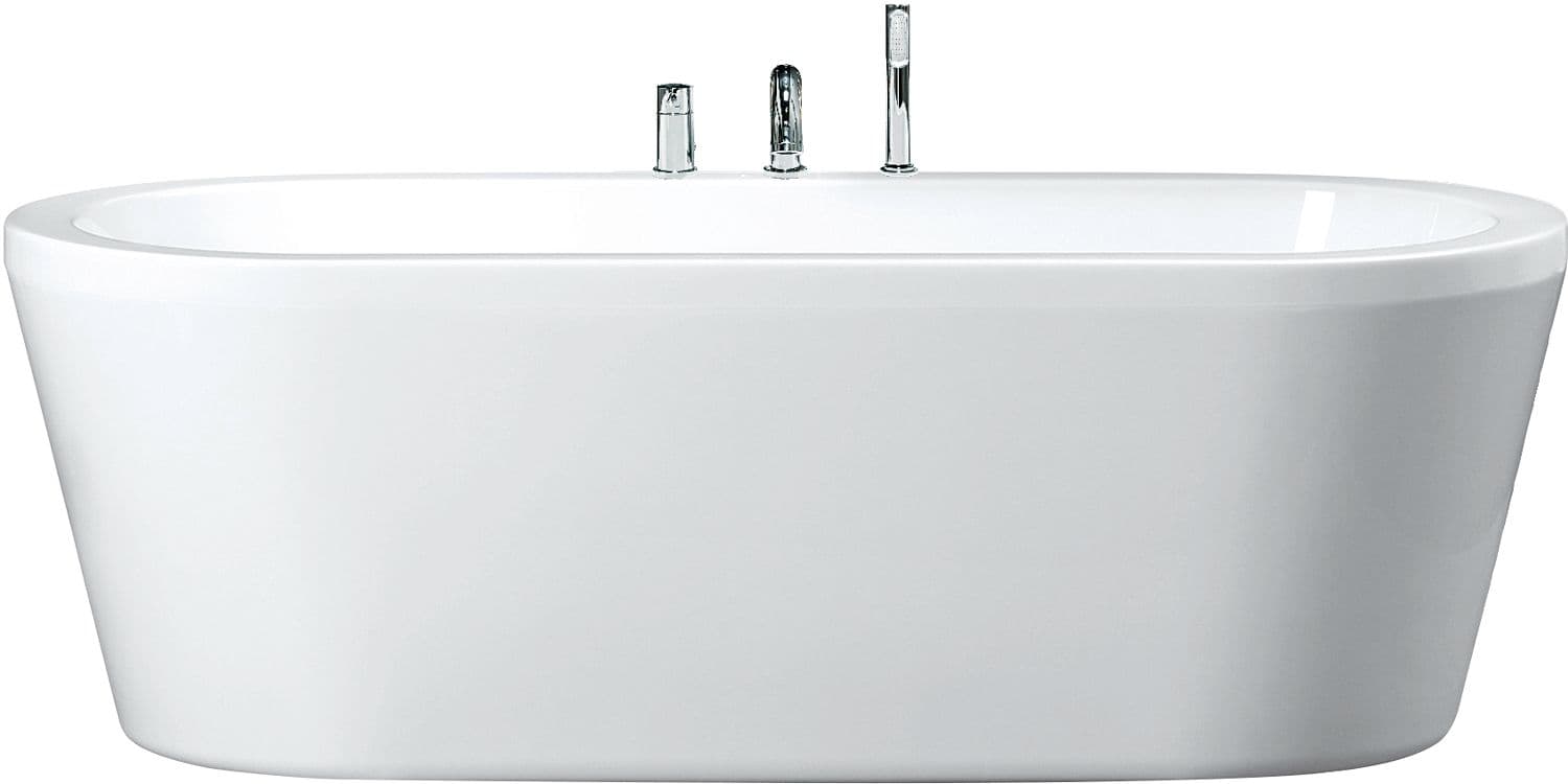 BAIGNOIRE A POSER +SIPHON +ROBINET POOL+ 180-80CM BLANC