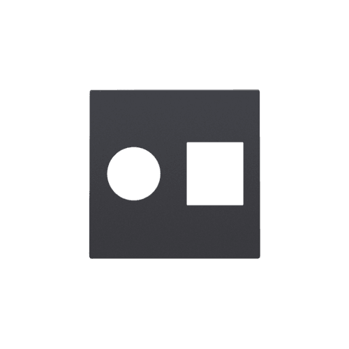 Set de finition pour connexion coaxiale simple et connexion réseau RJ45, couleur anthracite coated