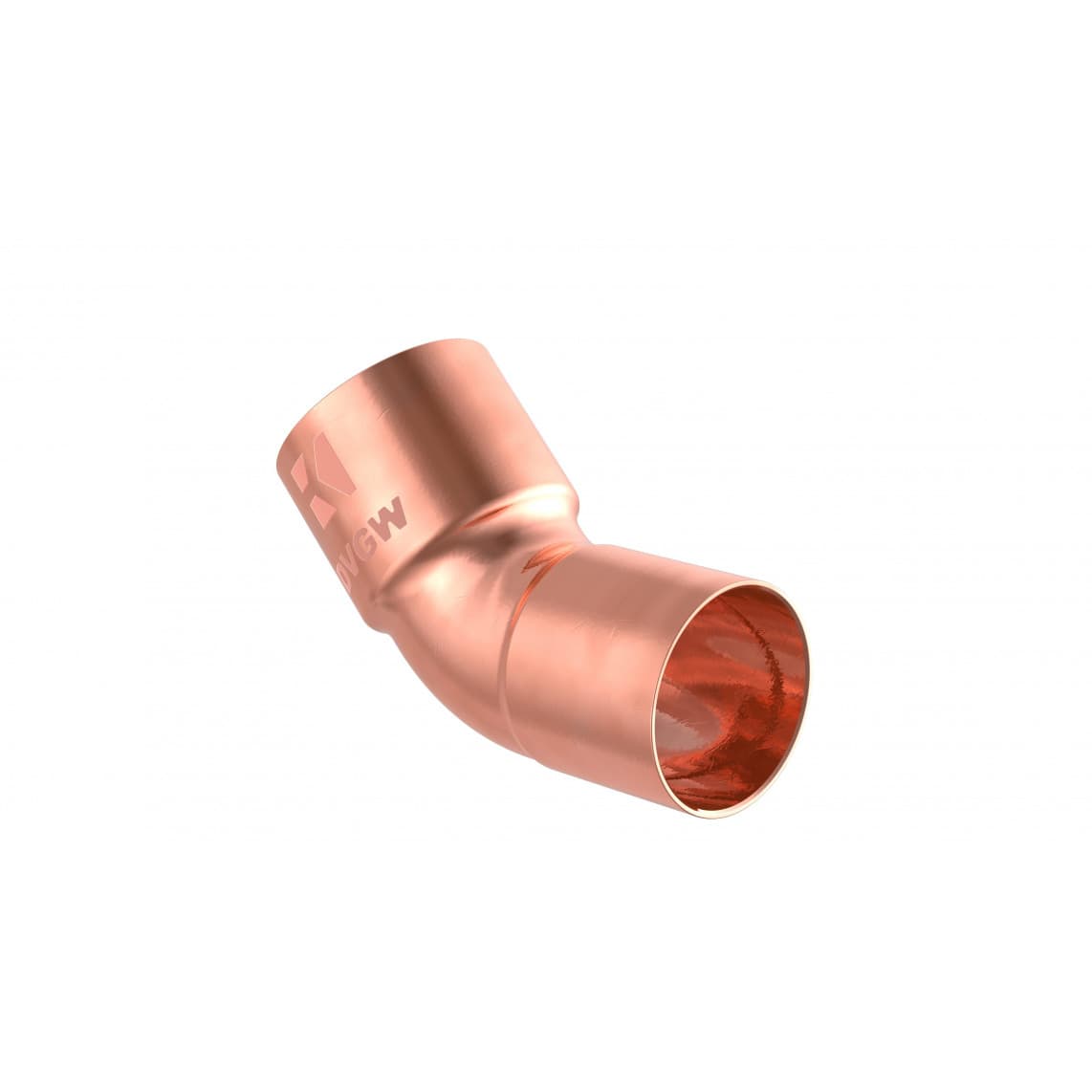 989141017 CU arc 45°, vierge, 12 mm, 1 manchon (5040)