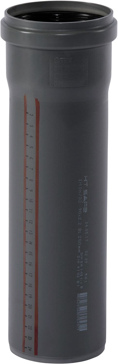 TUBE 90MM 0,25M MANCH.PP HT-SAFE OSTENDORF