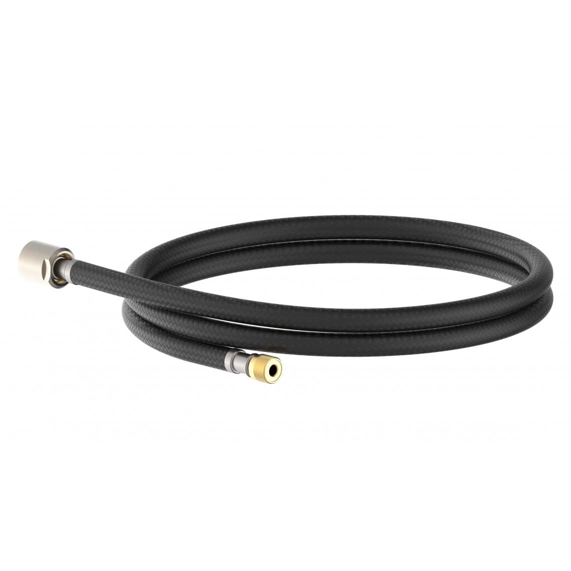 01076 Flexible de douche à vaisselle, aspect noir/inox, avec écrou cylindrique, 150 cm