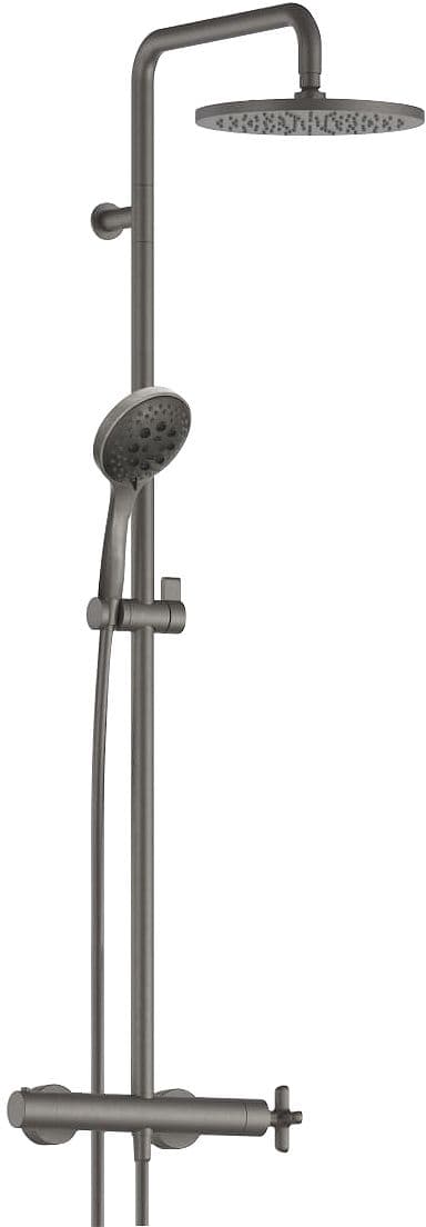 COLONNE DE DOUCHE +THERMOSTAT ICONA CLASSIC FANTINI 24CM MAT GUN METAL PVD