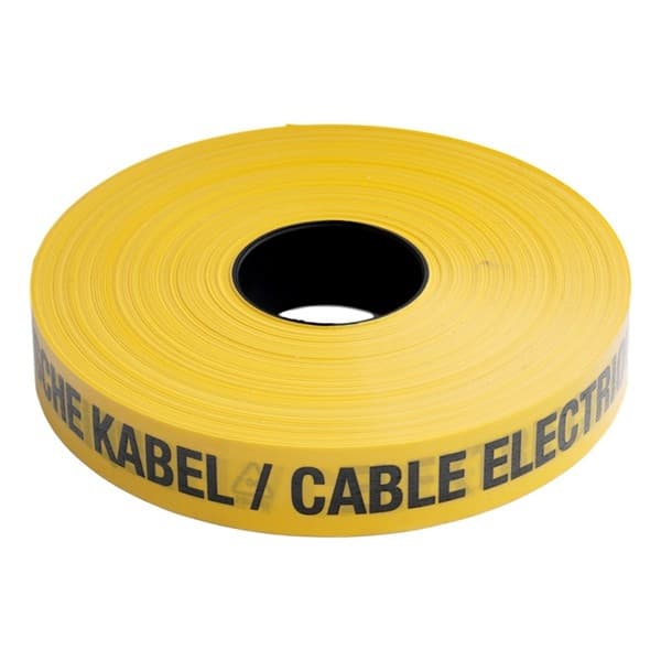 Ruban avertisseur 0,15mm x 40mm x 250m Jaune / Noir 'câble électrique'