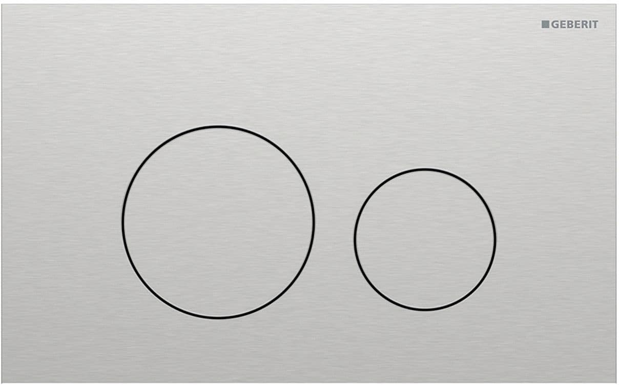 PLAQUE DE COMMANDE 2 TOUCHES SIGMA40 ROND GEBERIT INOX