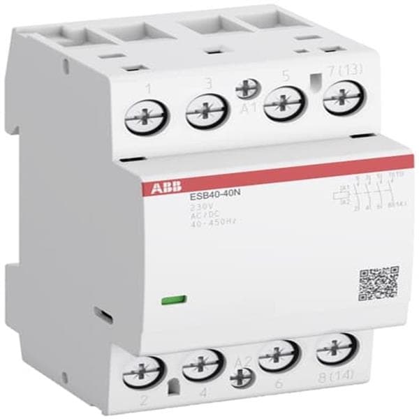 Contacteur modulaire 40A 4 NO 40A contacts tension circuit de commande: 230Vac / Dc