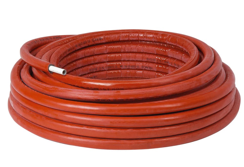 Comap Multiskin MS4 tube multicouche rouleau Pex-Alu pré-isolé rouge 6mm D32 25m