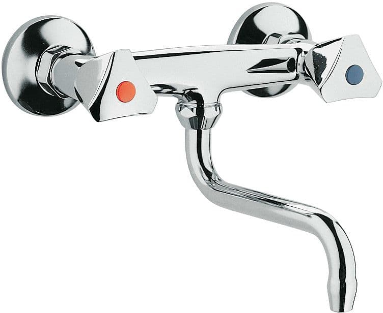 MITIGEUR MURAL LAGUNA BEC EN-DESSOUS 15CM SANS BRISE-JET CHROME