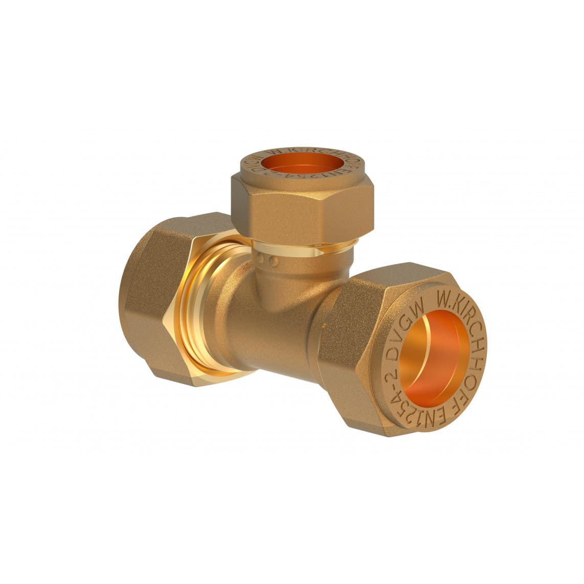 989453617 LT Té de réduction, vierge, 22 mm x 18 mm x 22 mm, raccord à serrer pour tube en cuivre