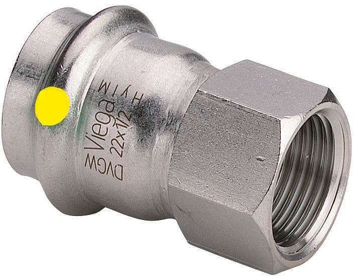 RACC. 3/4"F-22MM SANPR. INOX GAZ VIEGA