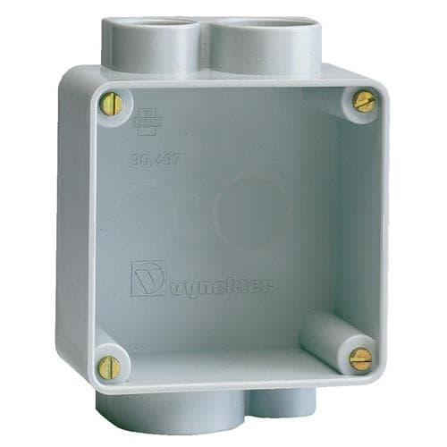 Boîte d'encastrement pour prise étoile 16 / 32A Gris
