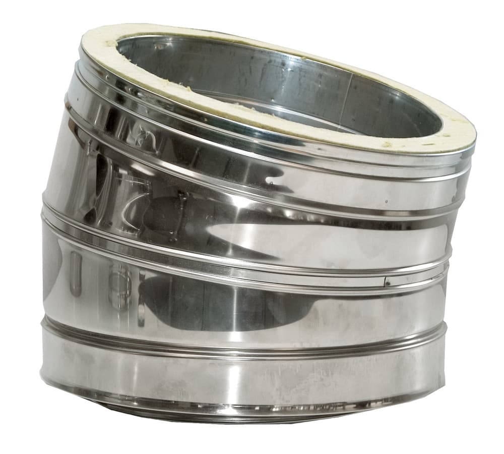 Dinak DW 044 coude 15° D80 inox 316L/304 0,4mm 3cm isolation avec joint