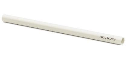 Tube PVC métrique 25mm Ral 7035 Gris clair