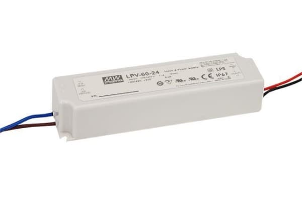 Alimentation Led 12Vdc - 60W 5A IP67 162.5 x 42.5 x 32mm