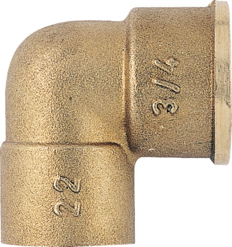 coude fer/cuivre matière laiton 3/4"F x 22 mm
