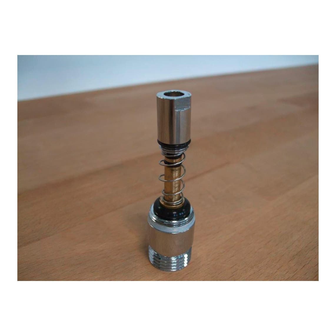 01500 Robinet inverseur en plusieurs parties, chromé, automatique, avec bouton, par ex. pour 36430