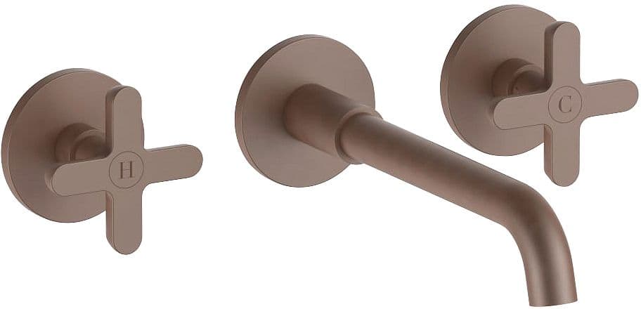 SET DE FINITION MITIGEUR LAVABO 3 TROUS ICONA CLASSIC FANTINI 200MM MAT COPPER PVD