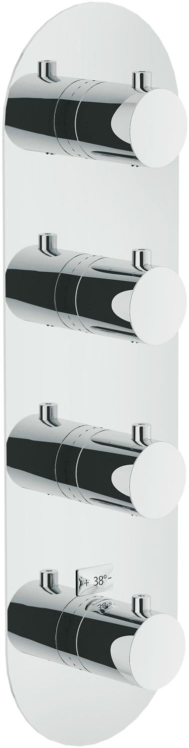 SET DE FINITION THERMOSTAT+ 3 ROBINETS D'ARRET LIVE NOBILI CHROME