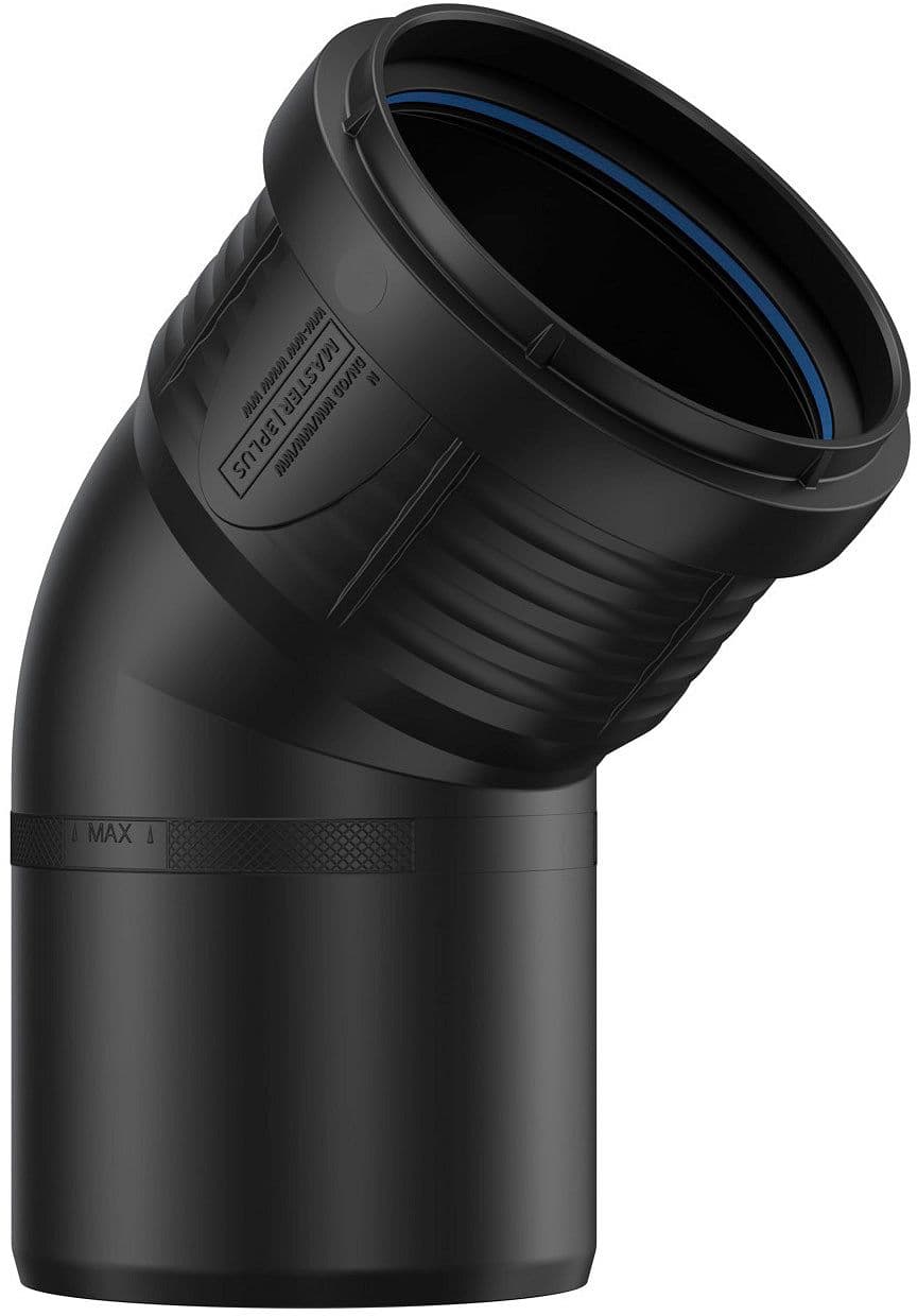 COUDE PP 45°MF 75MM NOIR