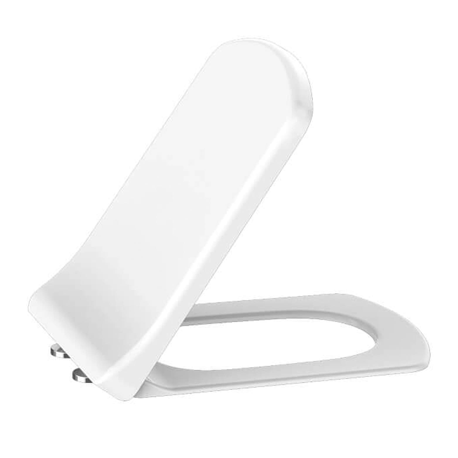 CREAVIT LARA ABATTANT WC - MODÈLE D - FREIN DE CHUTE - DÉCLIPSABLE - DUROPLAST - CHARNIÈRES EN INOX - BLANC BRILLANT