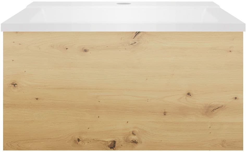 SOUS MEUBLE COFFEE 1 TIROIR 60 CHENE DECOR URBAN+LAVABO BLANC