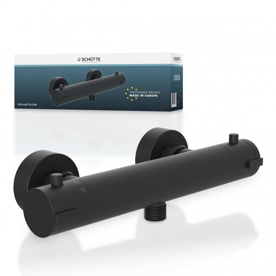 52466 LONDON Mitigeur thermostatique de douche, noir mat