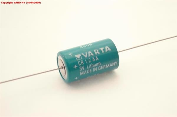 Pile Lithium 3V 950mAh CR 1/2AA CD - Coaxial diamètre 14.8mm longueur 25.1mm 12gr