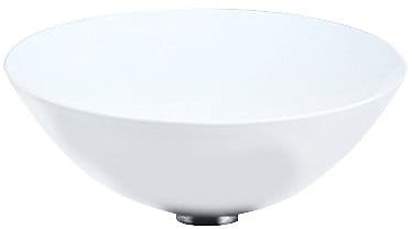 VASQUE A POSER SB.K300.GS DIAMETRE 300MM SANS PLAGE ROBINET/TROP-PLEIN BLANC