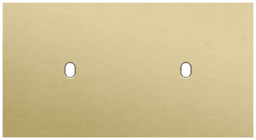 Plaque de recouvrement double, horizontale 71 mm d'entraxe, pour deux fonctions de commutation simple, Niko Toggle alu gold brushed