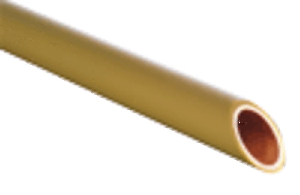 Wicu tube pour gaz cuivre doux enduit jaune pour gaz par rouleau 25 m 20 x 22