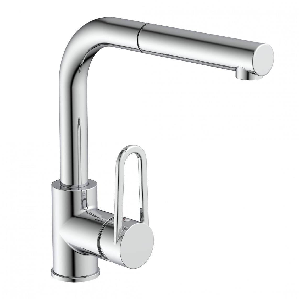 26230 DESIGN RING Mitigeur évier, chromé, avec bec extractible