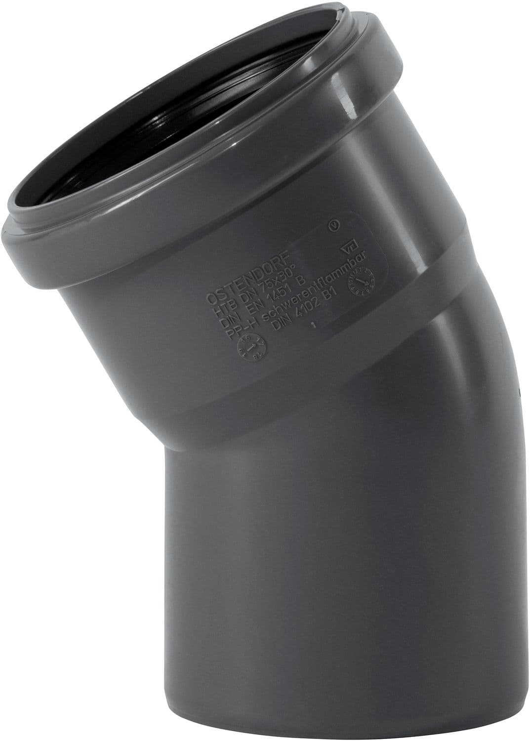 COUDE 30° MF 75MM PP HT-SAFE OSTENDORF
